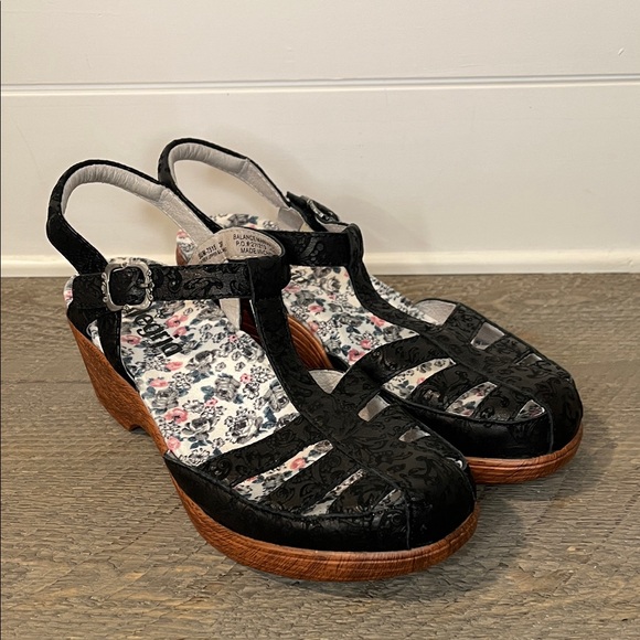 Alegria Women's Summer Leather Wedge Sandal EU 38 US 8/8.5 - Picture 5 of 10